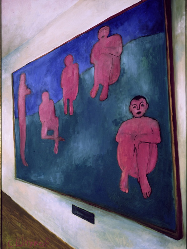 Экспозиции: Сергей Шнуров. В Эрмитаже, холст/масло, 2005 г.
