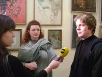 Александр Егоров на Передвижной выставке авангарда в Рыбинском музее.2012
