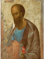 Апостол Павел. Из Успенского собора в Звенигороде. Около 1400
