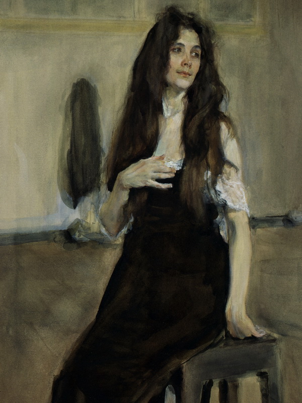Экспозиции: Натурщица с распущенными волосами. 1899.
