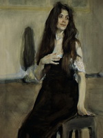 Натурщица с распущенными волосами. 1899.
