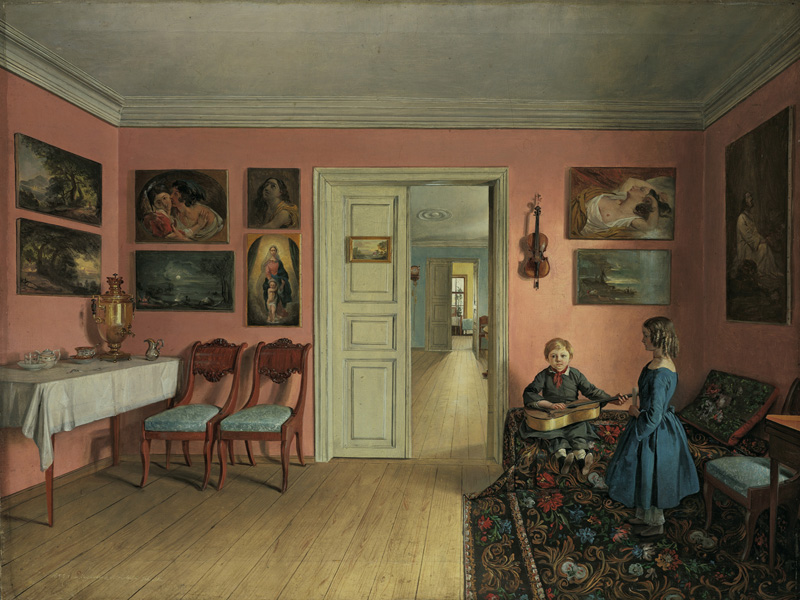 Экспозиции: В комнатах усадьбы художника И.Ф. Хруцкого Захарничи. 1855.
