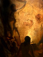 Ватагин Древний человек рисует ископаемых бизонов
