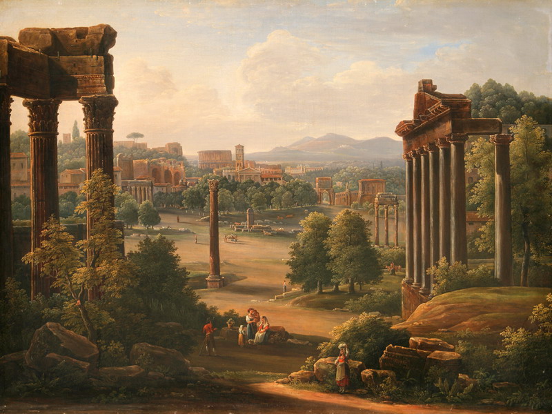 Экспозиции: Рим. Развалины Форума. 1816. Х.,м
