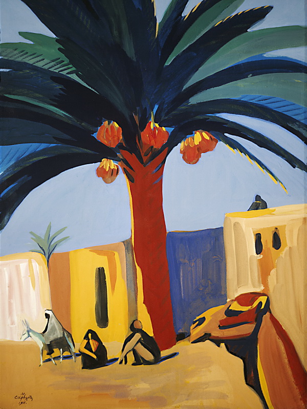 Экспозиции: Финиковая пальма. Египет. 1911. Картон, темпера.
