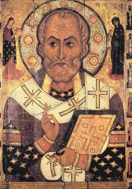 Экспозиции: Мастер Алекса Петров. Святой Никола с изобранными святыми на полях, 1294
