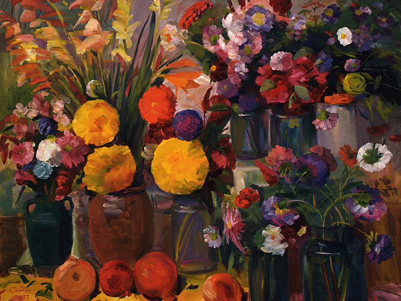 Экспозиции: Ереванские цветы. 1957. Холст, масло

