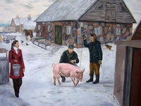 Выставка наивной живописи Витаутаса Пастарнокаса.
