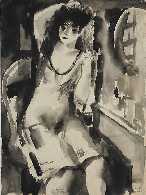 Экспозиции: Рудаков К.И. Девушка у зеркала. 1929.
