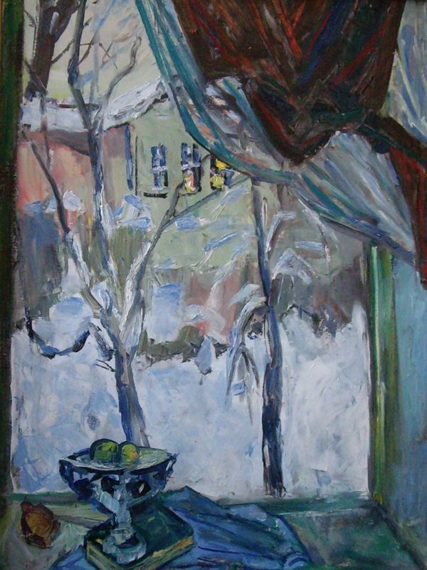 Экспозиции: Л. Жинкина. Зимнее окно.2008.

