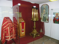 Часть экспозициии, посвящённой 300-летию освящения церкви в Дубровицах
