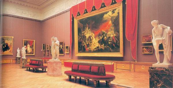 Экспозиции: Академический зал с картиной Брюллова Последний день Помпеи
