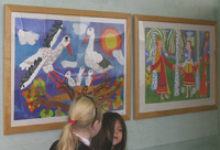 Выставка Мир без войны из Русского музея в Государственной Думе в Москве
