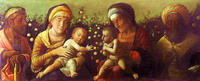 Андреа Мантенья. Святое семейство со святыми Елизаветой, Иоанном Крестителем и Захарией. 1504-1506, Мантуя
