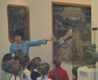 Занятие с детьми на выставке Русский символизм. Голубая роза
