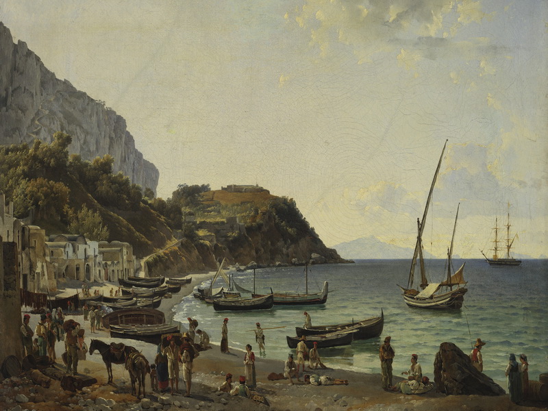 Экспозиции: Щедрин С.Ф. Большая гавань на острове Капри. 1827. Холст, масло.
