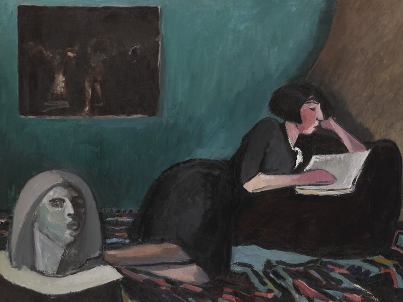 Экспозиции: Истомин К.Н. Читающая женщина. 1931.  Х., м. 100х120
