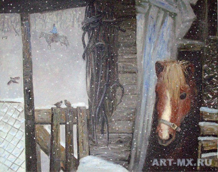 Экспозиции: А.В.Фатеева. Первый снег. 2010. Галерея Мансарда художников.
