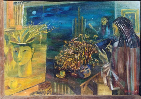 Экспозиции: А.О.Цыбикова Вечерний натюрморт,1983
