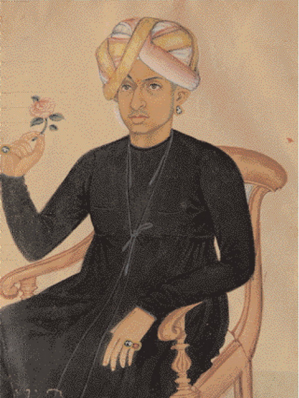 Экспозиции: Неизвестный художник. Царевич с цветком в руке. 2-я половина XIX века.
