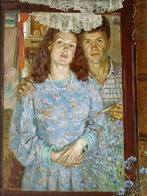 Экспозиции: Васильки цветут (автопортрет с женой)
