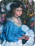 Экспозиции: З.Е. Серебрякова. Катя в голубом у елки. 1922.
