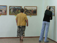 Первые посетители. Фрагмент экспозиции шедевры Третьяковской галереи. Семь цветов Радуги
