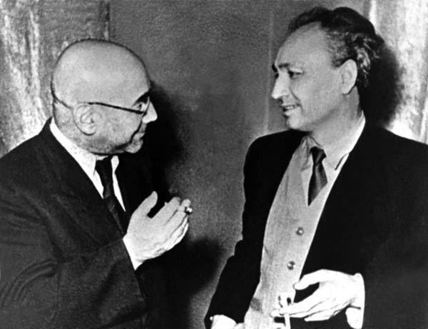 Экспозиции: Фото. Н. Жиганов с учителем Г.И. Литинским. 1950-е г.г.
