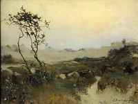Биарриц. Перед грозой. Озеро в ландах и горелый сосновый лес. 1891
