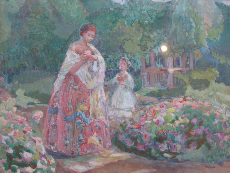 Экспозиции: В усадебном саду, 1910-е, б., акв., 39,5х50,2
