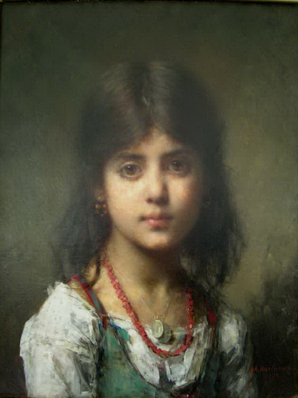 Экспозиции: Харламов А. Девочка. XIX век. Холст, масло
