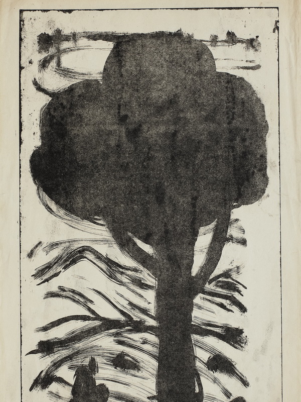 Экспозиции: Сидит под деревом человек. 1960.

