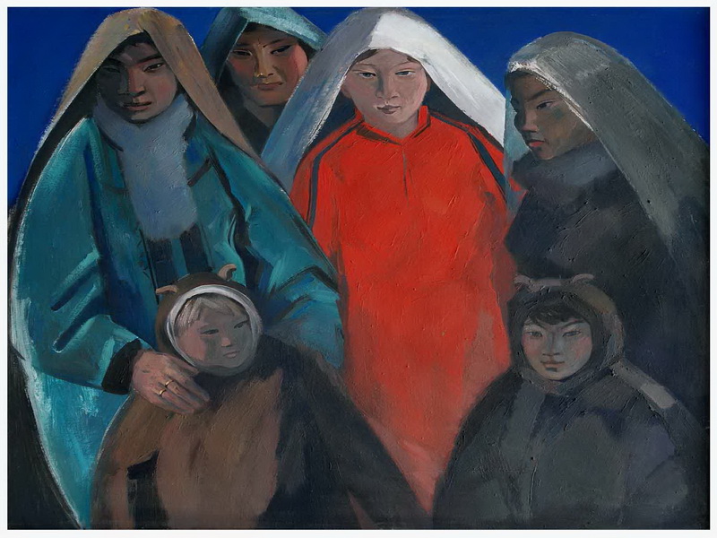 Экспозиции: Н. Мартынов. Ненецкие женщины. 1968
