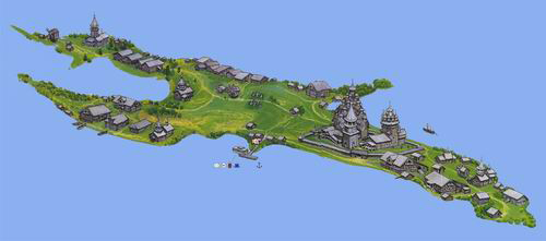 Экспозиции: Карта-схема острова Кижи
