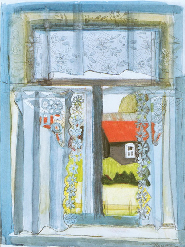 Экспозиции: Мои окна. 1998.Акв.

