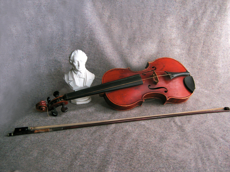 Экспозиции: Бюст Ф. Шопена и скрипка, 1898 г., Лондон

