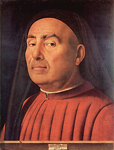 Значимые места: Мужской портрет (Портрет Тривульцио), 1476, Антонелло да Мессина
