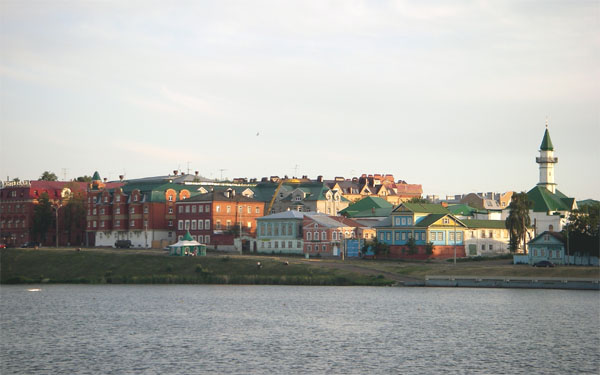 Значимые места: Вид на Старо-Татарскую слободу со стороны озера Кабан
