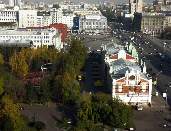 Значимые места: Здание Новосибирской архитектурно-художественной академии (вид сверху)
