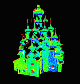 Здания и сооружения: Лазерное сканирование Преображенской церкви острова Кижи
