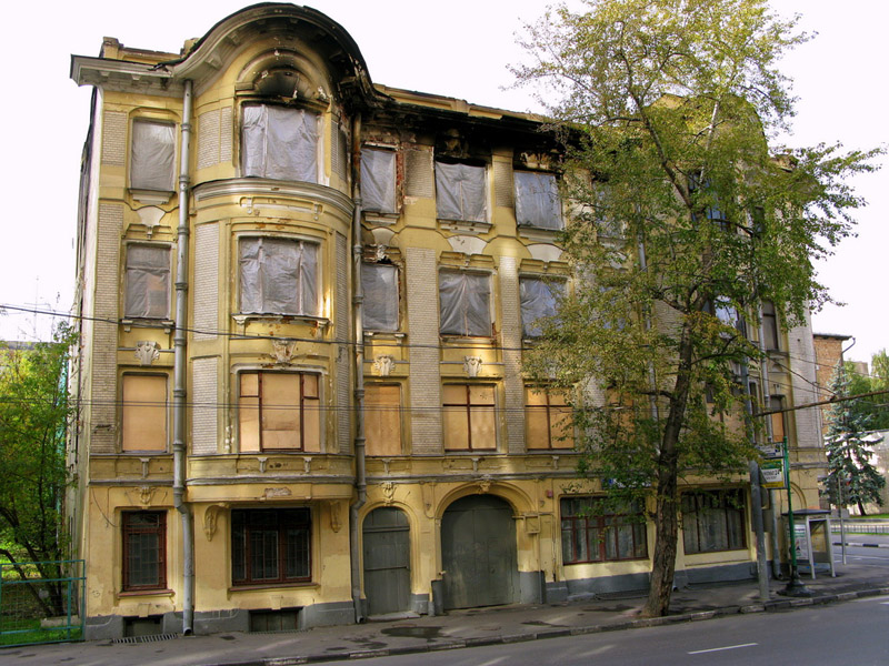 Здания и сооружения: Дом Быкова после пожара
